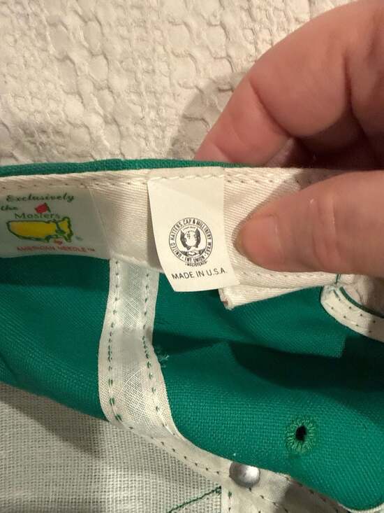 Vintage Masters Hat Leather ANGC Beckmans American Needle USA Made Deadstock New - Picture 5 of 6